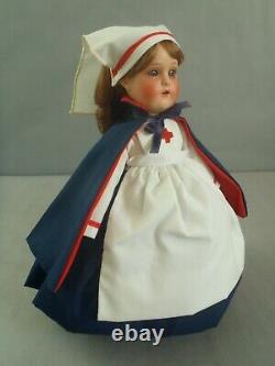 10.5 Antique bisque head Heubach Koppelsdorf 407 Nurse Costume WWI doll