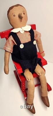 10 Pinocchio Jointed Painted Cloth Artist Doll completed Gail Wilson 1990 kit