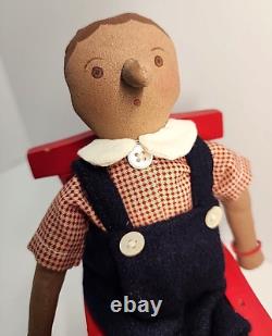 10 Pinocchio Jointed Painted Cloth Artist Doll completed Gail Wilson 1990 kit
