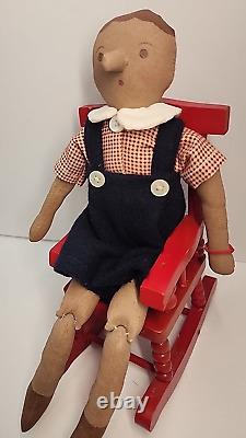 10 Pinocchio Jointed Painted Cloth Artist Doll completed Gail Wilson 1990 kit
