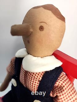 10 Pinocchio Jointed Painted Cloth Artist Doll completed Gail Wilson 1990 kit