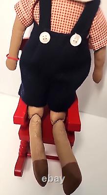 10 Pinocchio Jointed Painted Cloth Artist Doll completed Gail Wilson 1990 kit