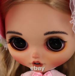 12Factory Blyth Doll Golden Long Hair Hand Painted Makeup +teeth+Sleeping Eyes