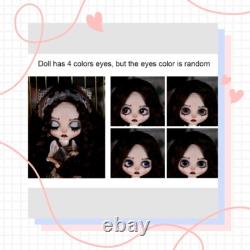 12 Factory Blyth Doll Brown Curly Long Hair Hand Painted Makeup Sleeping Eyes