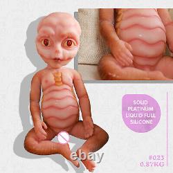 13.5 in Full Body Platinum Silicone Doll Reborn Dolls Alien Newborn Baby Painted