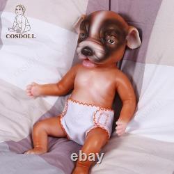 13.7 Platinum Silicone Reborn Puppies Handmake Yellow Dog Puppies Toy for Gifts