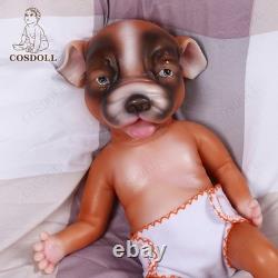 13.7 Platinum Silicone Reborn Puppies Handmake Yellow Dog Puppies Toy for Gifts