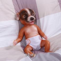 13.7'' Reborn Dog Doll Cuddly Full Silicone Newborn Soft Cute Animals Toy Gift