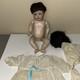 13 Antique Japanese Nippon F Y Bisque Doll Compo Body Blue Eyes Open Mouth Tee