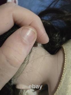 14 Antique 154 Kestner Doll In Burgundy Velvet/Fall Floral Top Faux 2-Piece