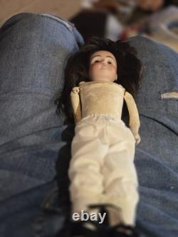 14 Antique 154 Kestner Doll In Burgundy Velvet/Fall Floral Top Faux 2-Piece