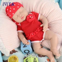 15'' Full Body Silicone Reborn Girl Doll Eyes Closed Infant Doll Xmas Gifts