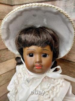 16 Bisque Doll Head, Unis France 301 Size 2, Orig. Compo Body, Great Dress