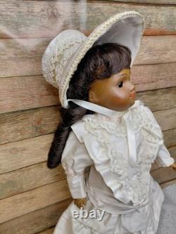 16 Bisque Doll Head, Unis France 301 Size 2, Orig. Compo Body, Great Dress