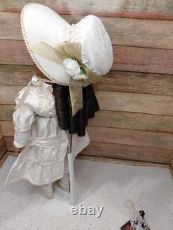 16 Bisque Doll Head, Unis France 301 Size 2, Orig. Compo Body, Great Dress