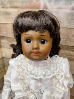 16 Bisque Doll Head, Unis France 301 Size 2, Orig. Compo Body, Great Dress