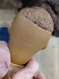 16 Bisque Doll Head, Unis France 301 Size 2, Orig. Compo Body, Great Dress