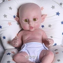 16 Handmade Reborn Elf Baby Doll Lifelike Newborn, Full Body Solid Silicone Toy