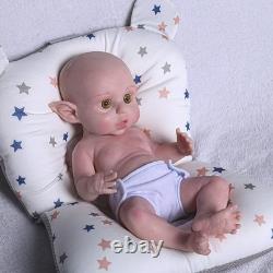 16 Handmade Reborn Elf Baby Doll Lifelike Newborn, Full Body Solid Silicone Toy
