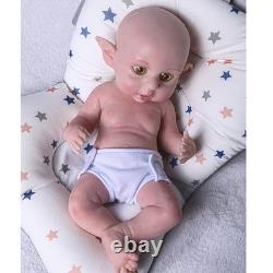 16 Handmade Reborn Elf Baby Doll Lifelike Newborn, Full Body Solid Silicone Toy
