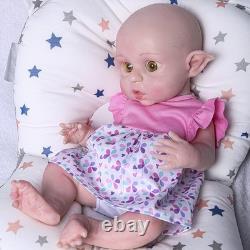 16 Handmade Reborn Elf Baby Doll Lifelike Newborn, Full Body Solid Silicone Toy