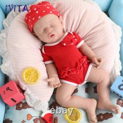 17Realistic Sleeping Baby Girl Doll Newborn Silicone Real Touch Toddler Toy