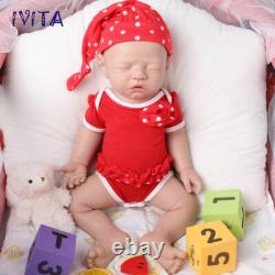 17Realistic Sleeping Baby Girl Doll Newborn Silicone Real Touch Toddler Toy