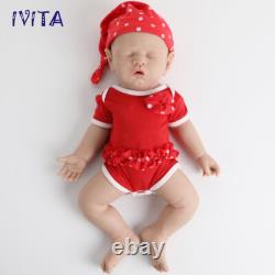 17Realistic Sleeping Baby Girl Doll Newborn Silicone Real Touch Toddler Toy