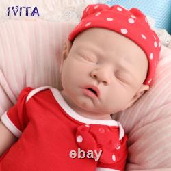 17Realistic Sleeping Baby Girl Doll Newborn Silicone Real Touch Toddler Toy