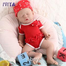 17Realistic Sleeping Baby Girl Doll Newborn Silicone Real Touch Toddler Toy