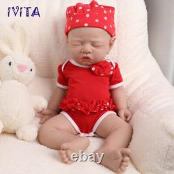 17Realistic Sleeping Baby Girl Doll Newborn Silicone Real Touch Toddler Toy