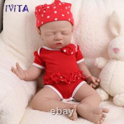17Realistic Sleeping Baby Girl Doll Newborn Silicone Real Touch Toddler Toy