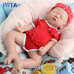 17Realistic Sleeping Baby Girl Doll Newborn Silicone Real Touch Toddler Toy