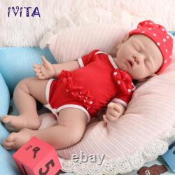 17Realistic Sleeping Baby Girl Doll Newborn Silicone Real Touch Toddler Toy