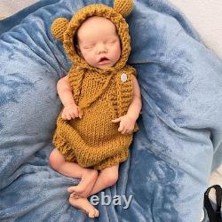 17.71'' Lifelike full silicone reborn baby doll girl doll toys gift handmade