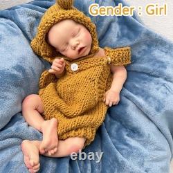 17.71'' Lifelike full silicone reborn baby doll girl doll toys gift handmade