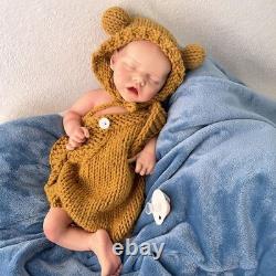 17.71'' Lifelike full silicone reborn baby doll girl doll toys gift handmade