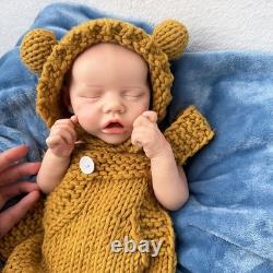 17.71'' Lifelike full silicone reborn baby doll girl doll toys gift handmade