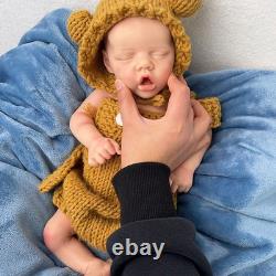 17.71'' Lifelike full silicone reborn baby doll girl doll toys gift handmade
