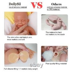 17.72 Inch Realistic Newborn Girl Reborn Baby Dolls Full Silicone Girl Dolls