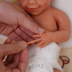 17.72 Inch Realistic Newborn Girl Reborn Baby Dolls Full Silicone Girl Dolls