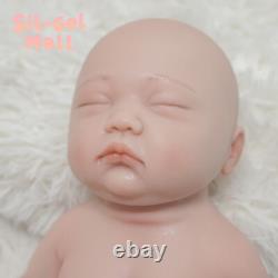 17.7 Eyes Closed Sleeping Newborn Reborn Baby Dolls Handmade Silicone Baby Doll