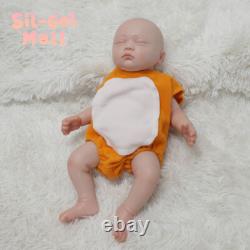 17.7 Eyes Closed Sleeping Newborn Reborn Baby Dolls Handmade Silicone Baby Doll