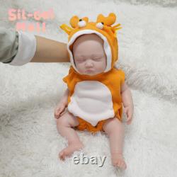 17.7 Eyes Closed Sleeping Newborn Reborn Baby Dolls Handmade Silicone Baby Doll