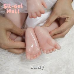 17.7 Eyes Closed Sleeping Newborn Reborn Baby Dolls Handmade Silicone Baby Doll