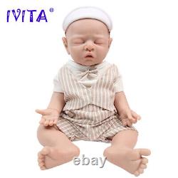 17 IVITA Sleeping Reborn Baby Doll Newborn Full Floppy Silicone Vivid Doll