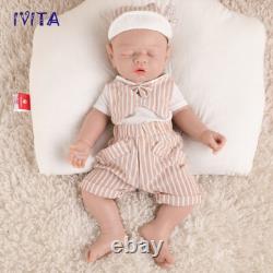17 IVITA Sleeping Reborn Baby Doll Newborn Full Floppy Silicone Vivid Doll