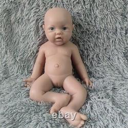 17 Inch Unpainted Girl Silicone Reborn Doll Full Body Soft Silicone Made