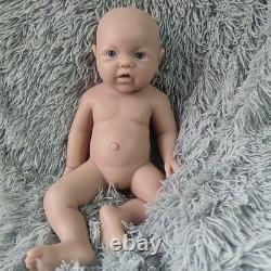 17 Inch Unpainted Girl Silicone Reborn Doll Full Body Soft Silicone Made