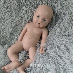 17 Inch Unpainted Girl Silicone Reborn Doll Full Body Soft Silicone Made